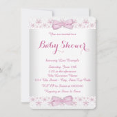 Invitation Ours Tutu Princess Baby shower rose Teddy (Dos)