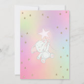 Invitation Ours, Twinkle Little Star Baby shower holographiqu (Dos)