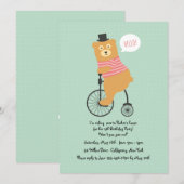 Invitation Ourse à Vélo (Devant / Derrière)