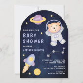 Invitation Ourson astronaute dans l'espace Shower de bébé pou (Devant)