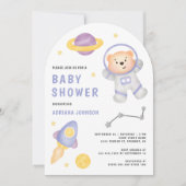 Invitation Ourson astronaute de l'espace extra-atmosphérique (Devant)