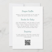 Invitation Ourson Astronaute Mignon Code QR Fête de Naissance (Dos)