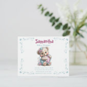 Invitation Ourson Baby Shower (Debout devant)