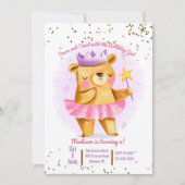 Invitation Ourson Ballerine (Devant)