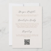 Invitation Ourson bohème code QR Baby Shower Lune (Dos)