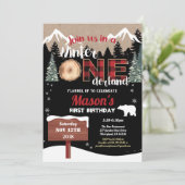 Invitation Ourson d'Onederland (Debout devant)