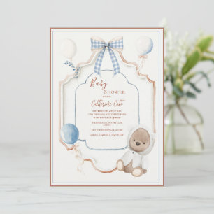 Invitation Ourson en Ballons de Salle de Bain Ourson Vintage 