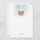 Invitation Ourson Koala en Ballon Dirigeable Bleu (Dos)