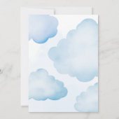 Invitation Ourson mignon bébé en route ballon ourson bleu (Dos)