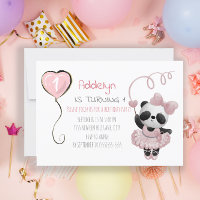 Ourson Panda Ballerine Rose 1er Anniversaire