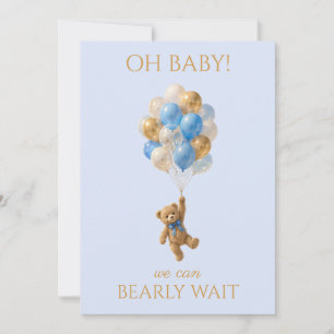 Invitation Ourson personnalisé pour bébé Baby Shower