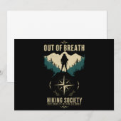 Invitation Out Breath Randonnée Society Hiker Nature Love (Devant / Derrière)
