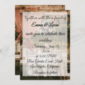 Invitation Outdoor Wedding Reception Table Background (Devant / Derrière)