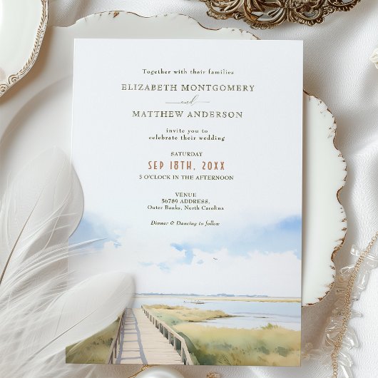 Invitation Outer Banks NC Mariage