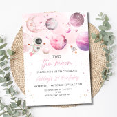 Invitation Outer Space Birthday Party Girl Astronaut Birthday