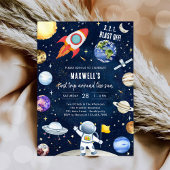 Invitation Outer Space Planets Astronaut Boy Birthday