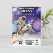 Invitation OuterSpace Anniversaire Partie Astronaut Galaxy Pl (Debout devant)