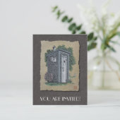 Invitation Outhouse Vintage (Debout devant)