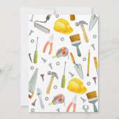Invitation Outils de construction Anniversaire (Dos)