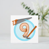 Invitation Outils de construction garçon de 9 ans conception  (Debout devant)