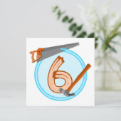 Invitation Outils de construction pour garçon de 6 ans concep (Debout devant)