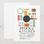 Invitation Outils de cuisine Stock de la cuisine Douche Invit (Devant / Derrière)
