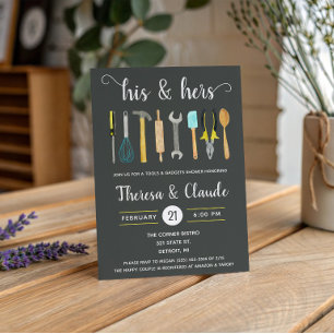 Invitation Outils et gadgets pour lui et elle Cadeaux de mari