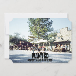 Invitation Outlaw Wild West Western Boy Birthday Cowboy