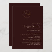 Invitation Ouverture Brown de l'entreprise Espresso (Devant / Derrière)