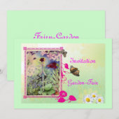 Invitation ouverture de jardin de fées (Devant / Derrière)