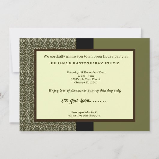 Invitation Ouverture de la nouvelle entreprise (Devant)