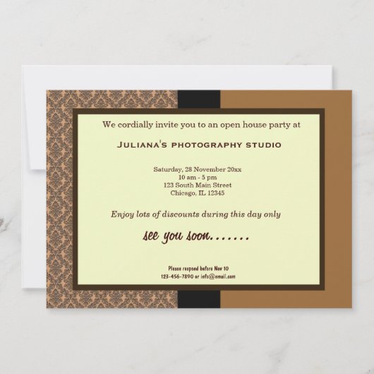 Invitation Ouverture de la nouvelle entreprise (Devant)