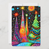 Invitation Ouverture de Noël colorée (Dos)