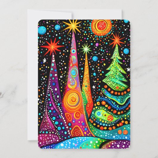 Invitation Ouverture de Noël colorée (Dos)