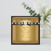 Invitation Ouverture d'entreprise formelle Or Noir (Debout devant)