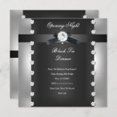 Invitation Ouverture des affaires commerciales Formelle Black (Devant / Derrière)