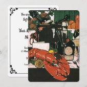 Invitation Ouverture douce du restaurant élégant de style vin (Devant / Derrière)