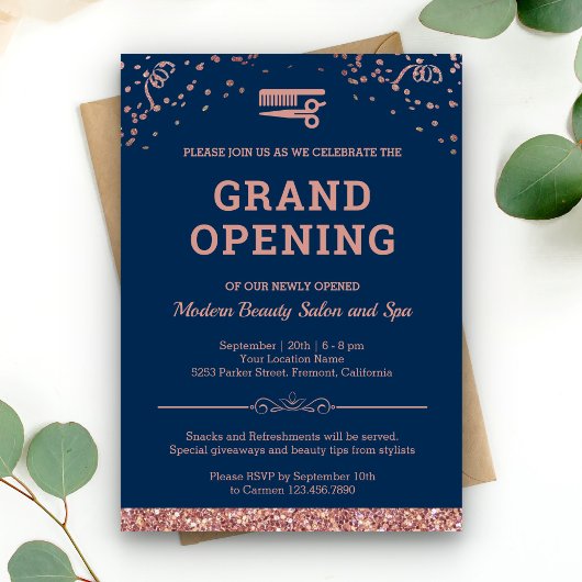 Invitation Ouverture du Grand Salon de Beauté