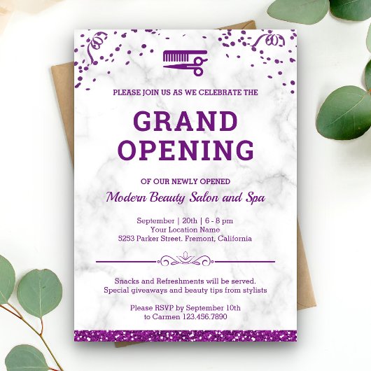 Invitation Ouverture du Grand Salon de Beauté
