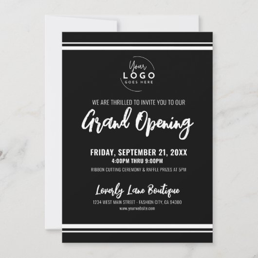 Invitation Ouverture du logo (Devant)