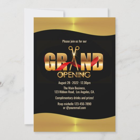 Invitation Ouverture du magasin (Devant)