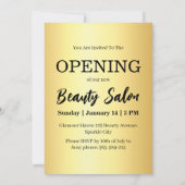 Invitation Ouverture du Salon de Beauté Golden Lashes & Brows (Dos)