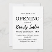Invitation Ouverture du salon de feuillage vert aquarelle (Dos)