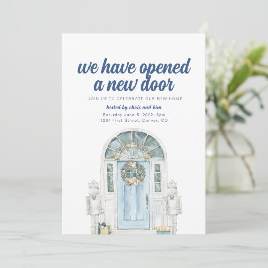 Invitation Ouverture d'une fête de Noël (Debout devant)