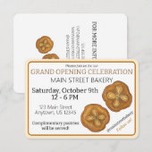 Invitation Ouverture Grand Magasin de Pâtisserie Boulangerie  (Devant / Derrière)