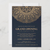 INVITATION OUVERTURE GRANDE NAVY GOLD CLASSIQUE MANDALA ORNÉ (Devant)