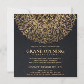 INVITATION OUVERTURE GRANDIOSE MANDALA ORNÉ CLASSE OR (Devant)