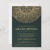 Invitation OUVERTURE GRANDIOSE MANDALA ORNÉ CLASSIQUE OR vert (Devant)