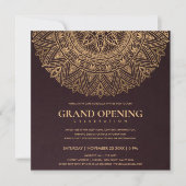INVITATION OUVERTURE GRANDIOSE MANDALA ORNÉ OR CLASSIQUE BOUR (Devant)