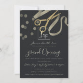 INVITATION OUVERTURE GRANDIOSE RUBAN ARGENT PERLE GRIS COUPE (Devant)